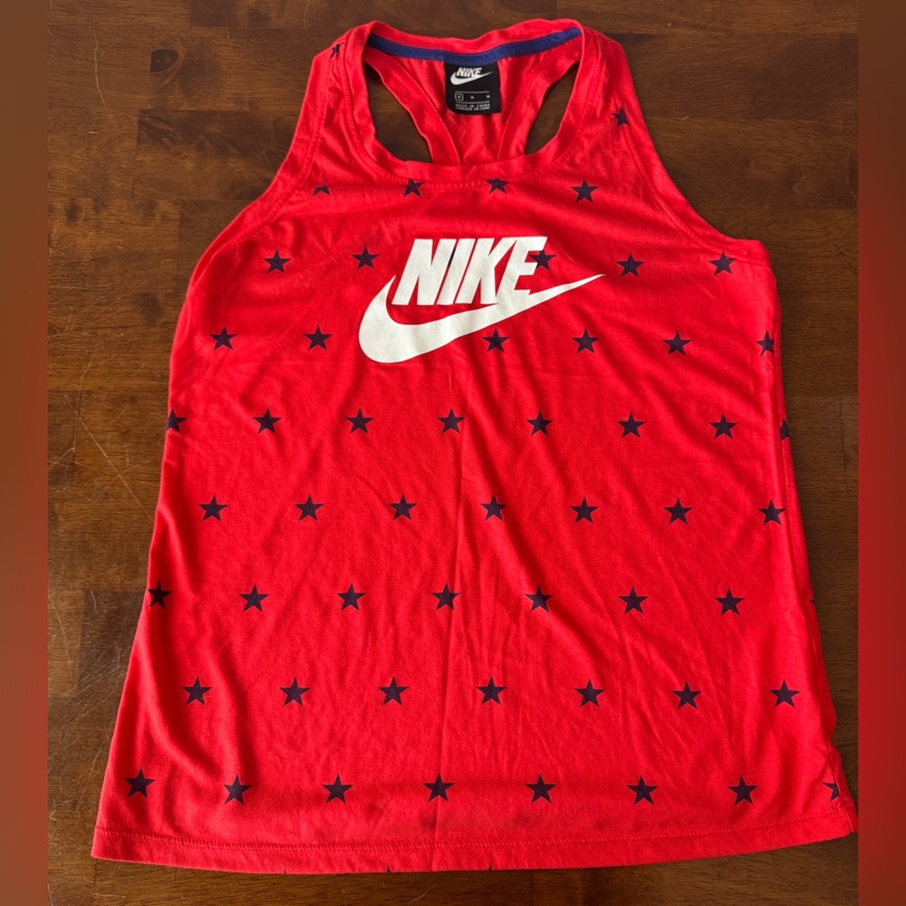 Nike Red Tank Top with Navy Stars